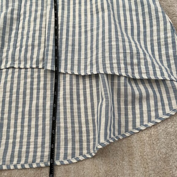 Max Studio Smocked Striped Cotton Summer Boho Hilo Midi Dress With Pockets XL - Picture 5 of 11